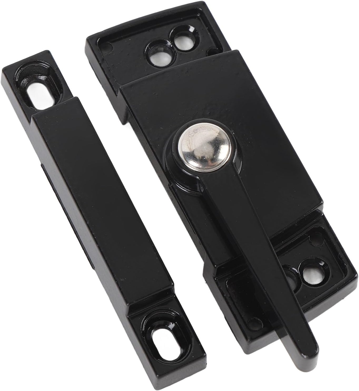Eujgoov Cam Type Sash Lock Anti Pry Sturdy Construction Casement Window Sash Lock for Secure Windows 2 Pack (Black)