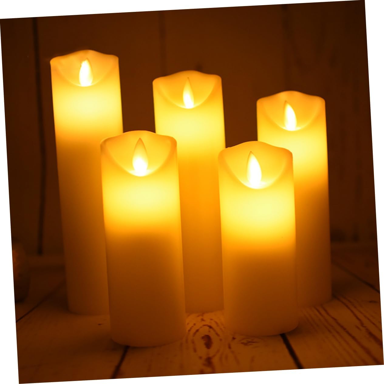 DOITOOL 5Pcs Creative Electric Candle Lamp Unique Decorative LED Flameless Lights for Home Decor Wedding Ornament Safe for Parties Events