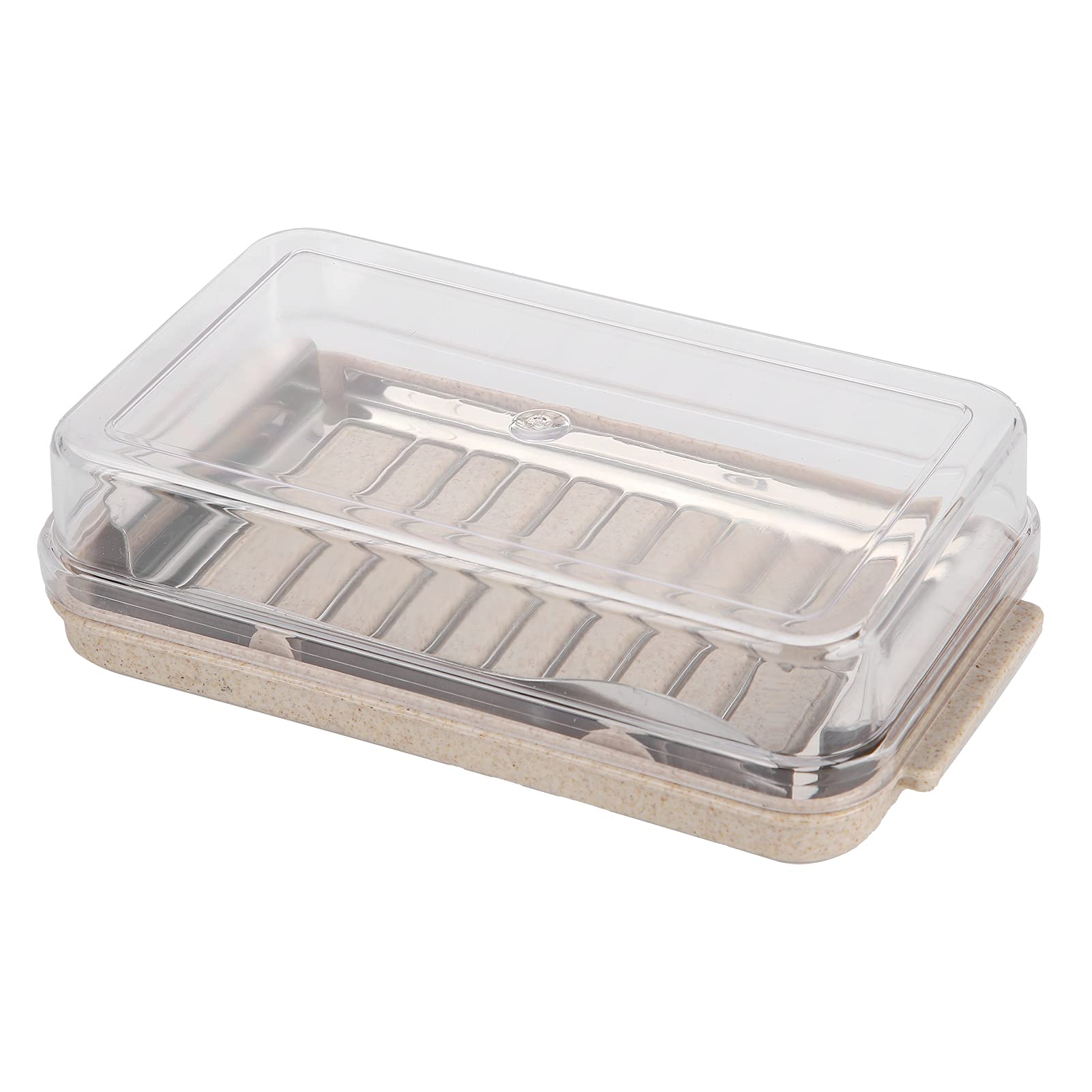 Fockety Cortador de mantequilla, recipiente de mantequilla en barra de plástico, caja cortadora de mantequilla simple (Caja de corte de rejilla de mantequilla (base de trigo).)