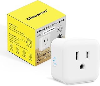 Z-Wave Plus Outlet, Mini Plug in Socket, 15A, Z-Wave Hub Required, Built-in Repeater/Range Extender, Work with SmartThings, Wink, Alexa, Google Assistant, FCC & ETL Listed(MP21Z)