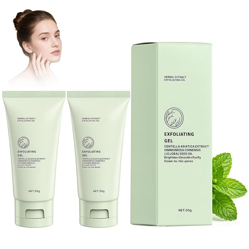 Gel esfoliante herbal cuoct para rosto e corpo, 2 unidades, 50 mL cada