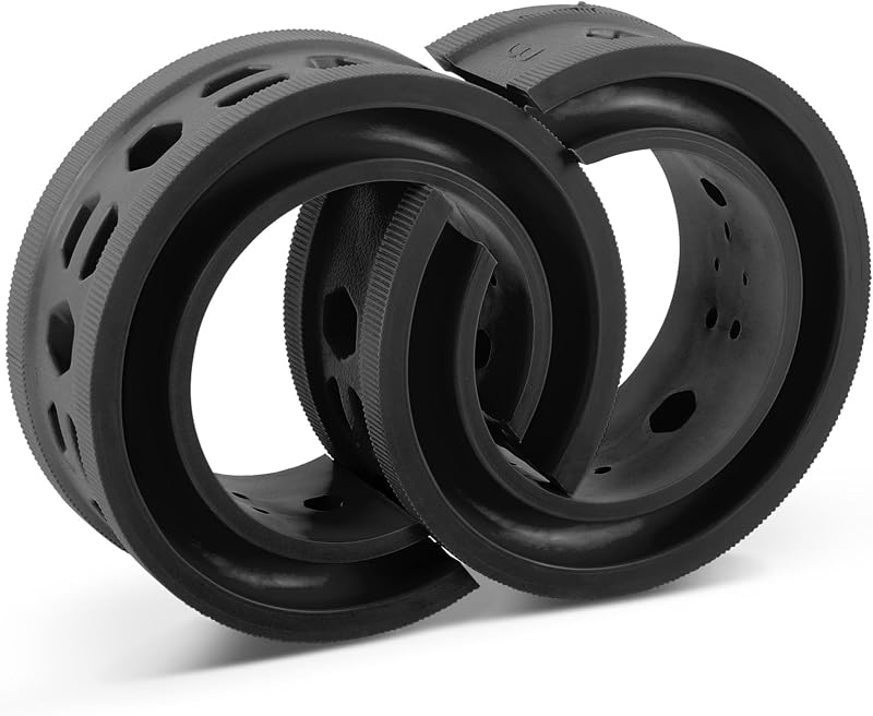 Shock Absorber Spring Rubber: Coil Spring Booster Cushion Car Bumper Buffer Power Cushion Black B Type- Pack of 2