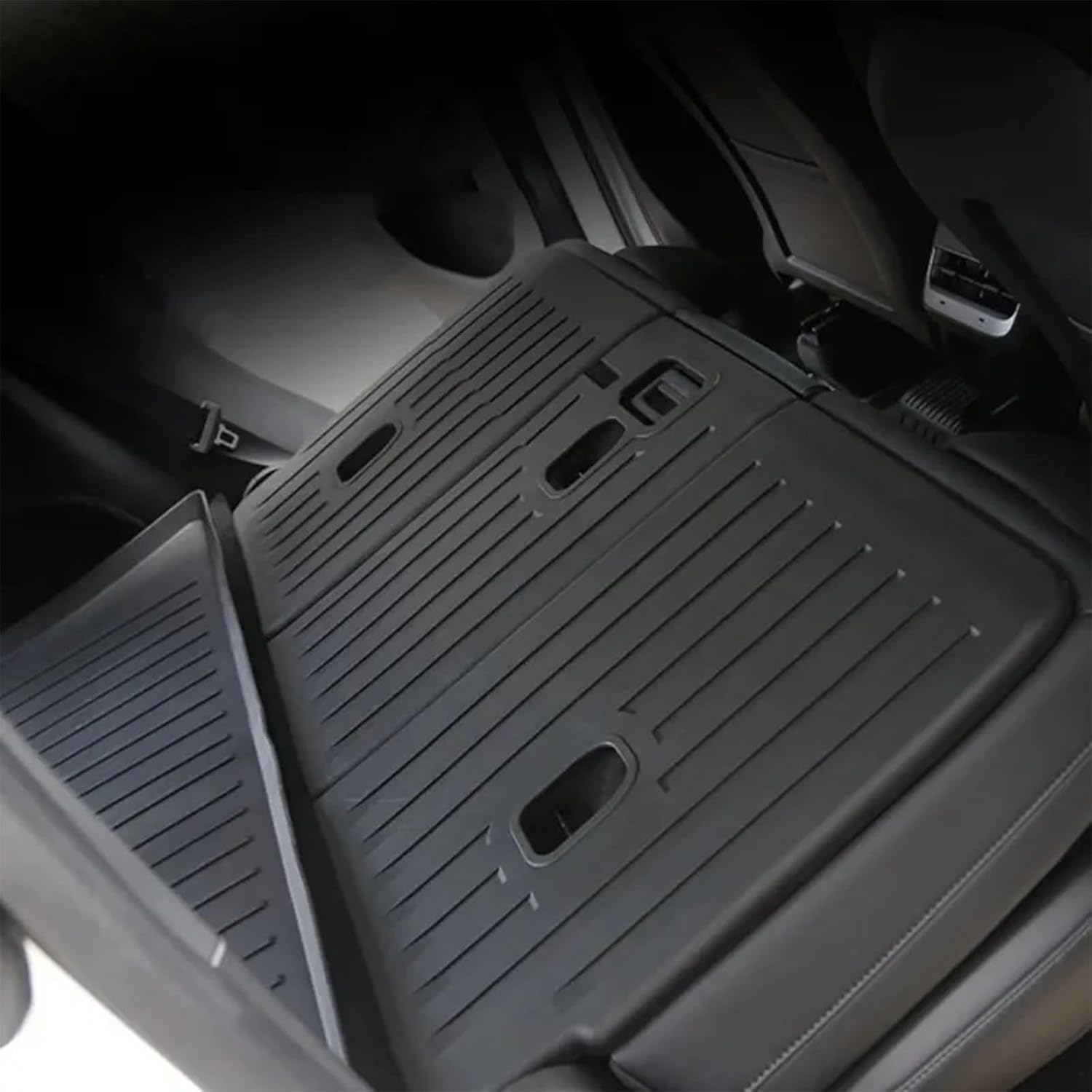 Heavy-Duty TPE Rear Seat Back Protector for Tesla Model Y 2025 2026 Juniper 5-Seater, All-Weather Waterproof Scratch-Resistant Backrest Cover,Easy Install Cargo Liner Interior Accessories