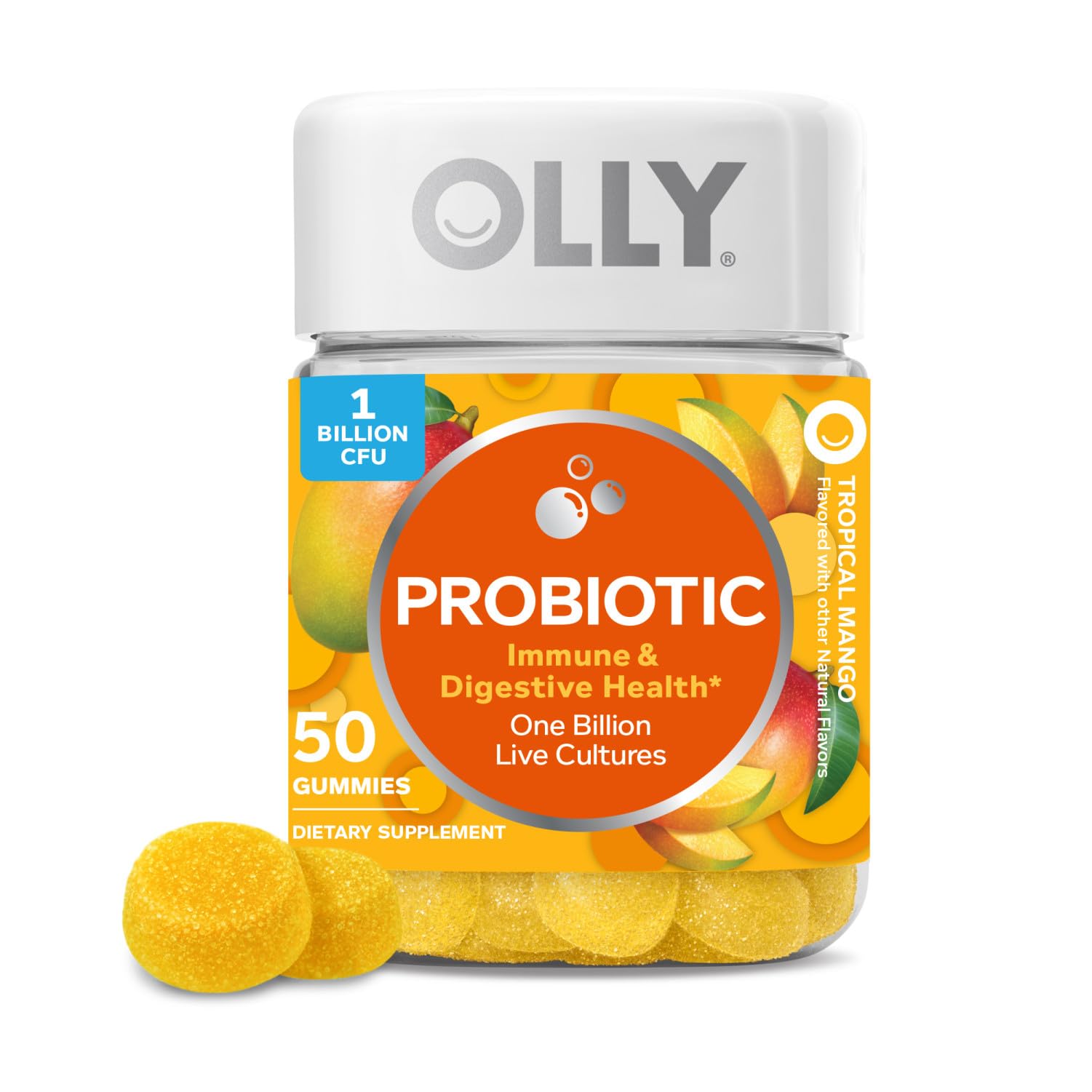 OLLY Purely Probiotic Gummy Supplements, Tropical Mango (Packaging May Vary), 50 Count (B012REJDYK) Amazon Price History, Amazon Price Tracker