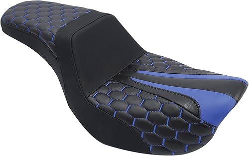 Vista 136 de Asiento de motocicleta para conductor y pasajero, apto para Harley Dyna Wide Glide Low Rider Street Bob Fat Bob FXDF Super Glide Custom FXDC