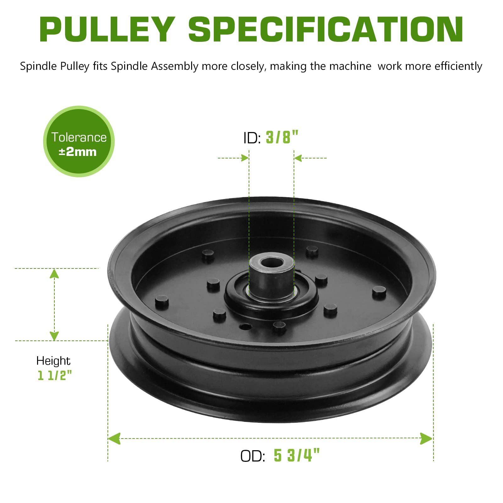 Juego de 3 poleas tensoras planas de repuesto para Cub Cadet MTD Troy Bilt 756-04511B 756-05042 RZT L S 42 pulgadas 46 pulgadas 50 pulgadas Mustang XP Z6600 Z6400 ZS6500 Cortacésped Piezas