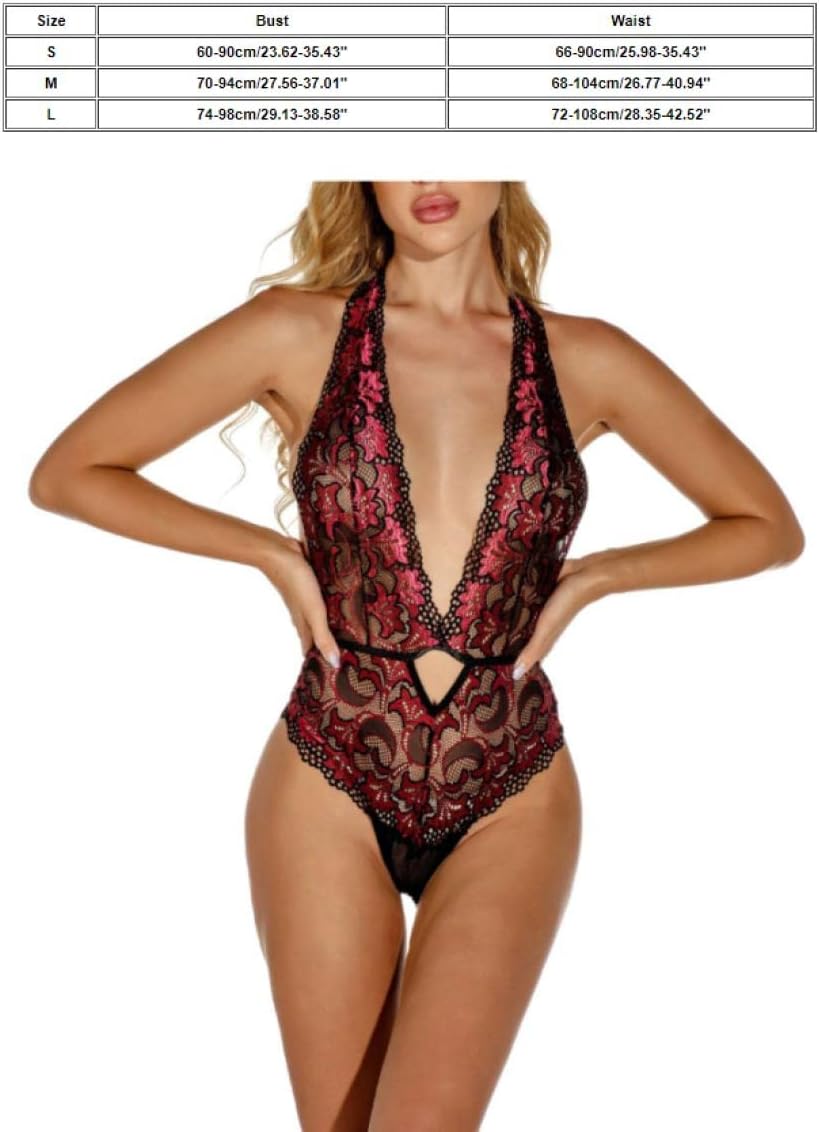 Women'S Lingerie Sets Exotic Women Underwear Deep V Bodysuit Sexy Sleepwear