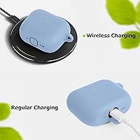 Vista 724 de Funda para AirPods Pro con kit de limpieza, funda de silicona suave para Apple AirPod Pro de 1ª/2ª generación, accesorios de funda AirPods Pro/Pro 2