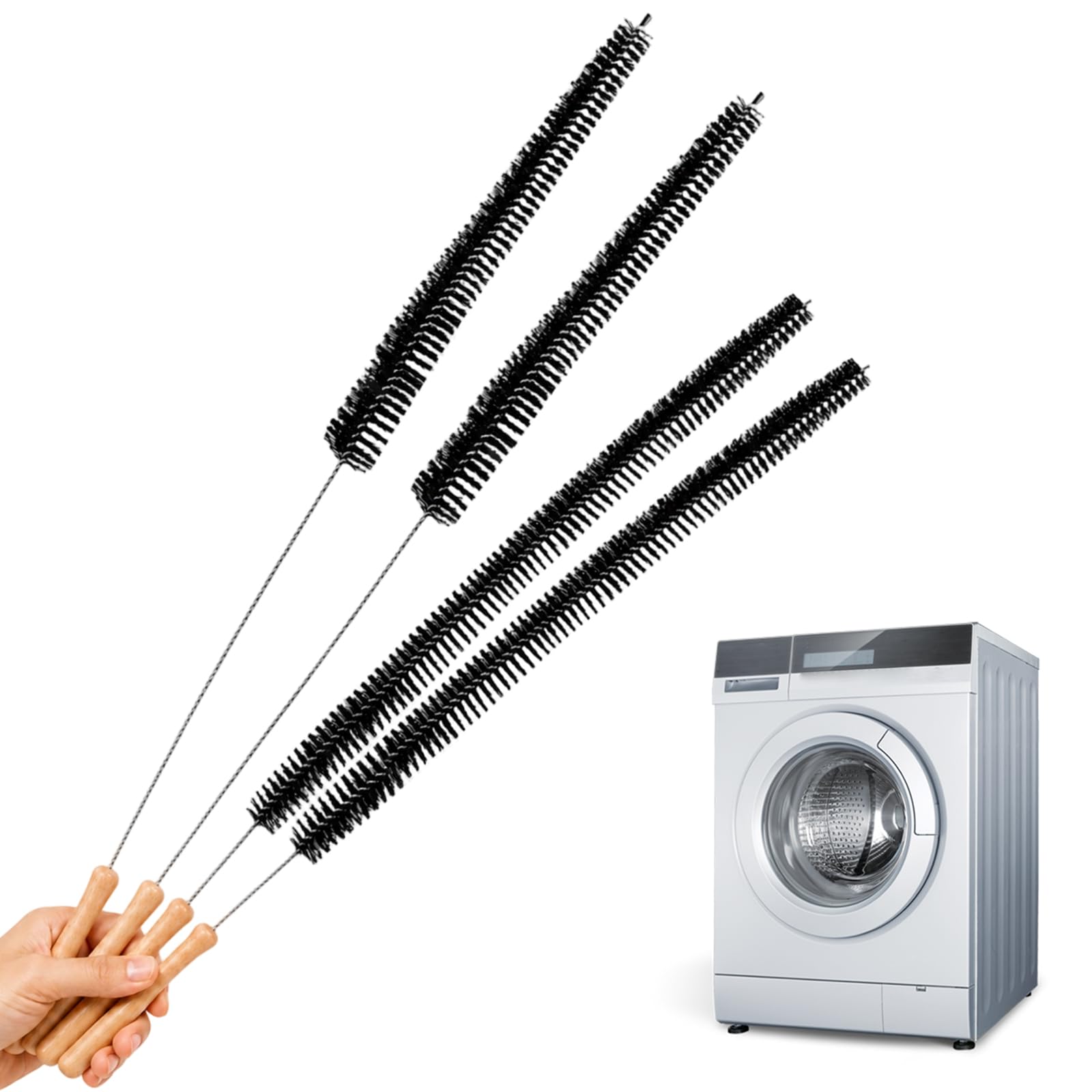 4 Pcs Radiator Cleaner Brush, Vent Brush, Radiator Brush, Suitable For Heating Systems And Appliance Maintenance For Washing Machines, Refrigerator Coils, Home, Office