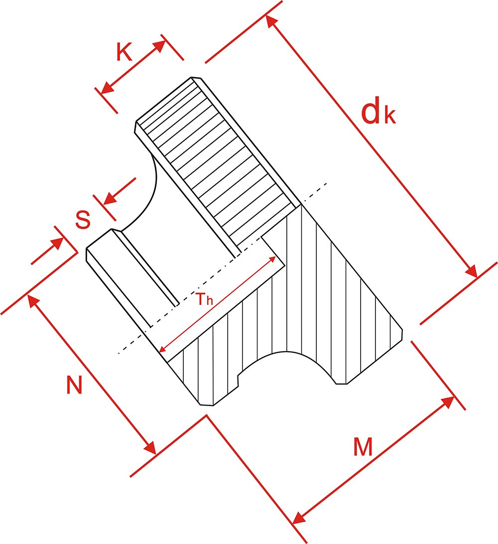 M5 M6 M8 M10 Knurled Thumb Nuts High Type,Thumb Nuts,Stainless Steel, 10 pieces (M10)