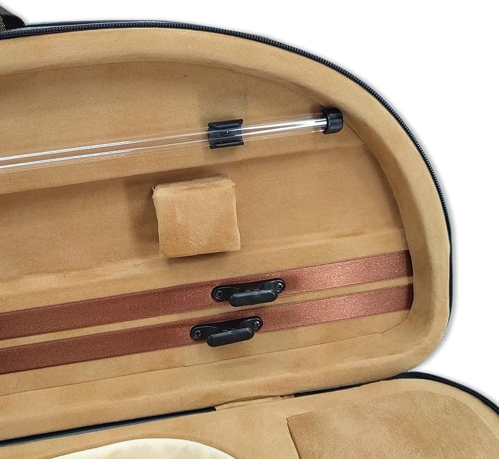 Violin Case 4/4 Full Size Oxford Box with Straps 2 Bows Holder Lightweight Violin Case Durable Carry Strong Violin Bags & Cases (grey)