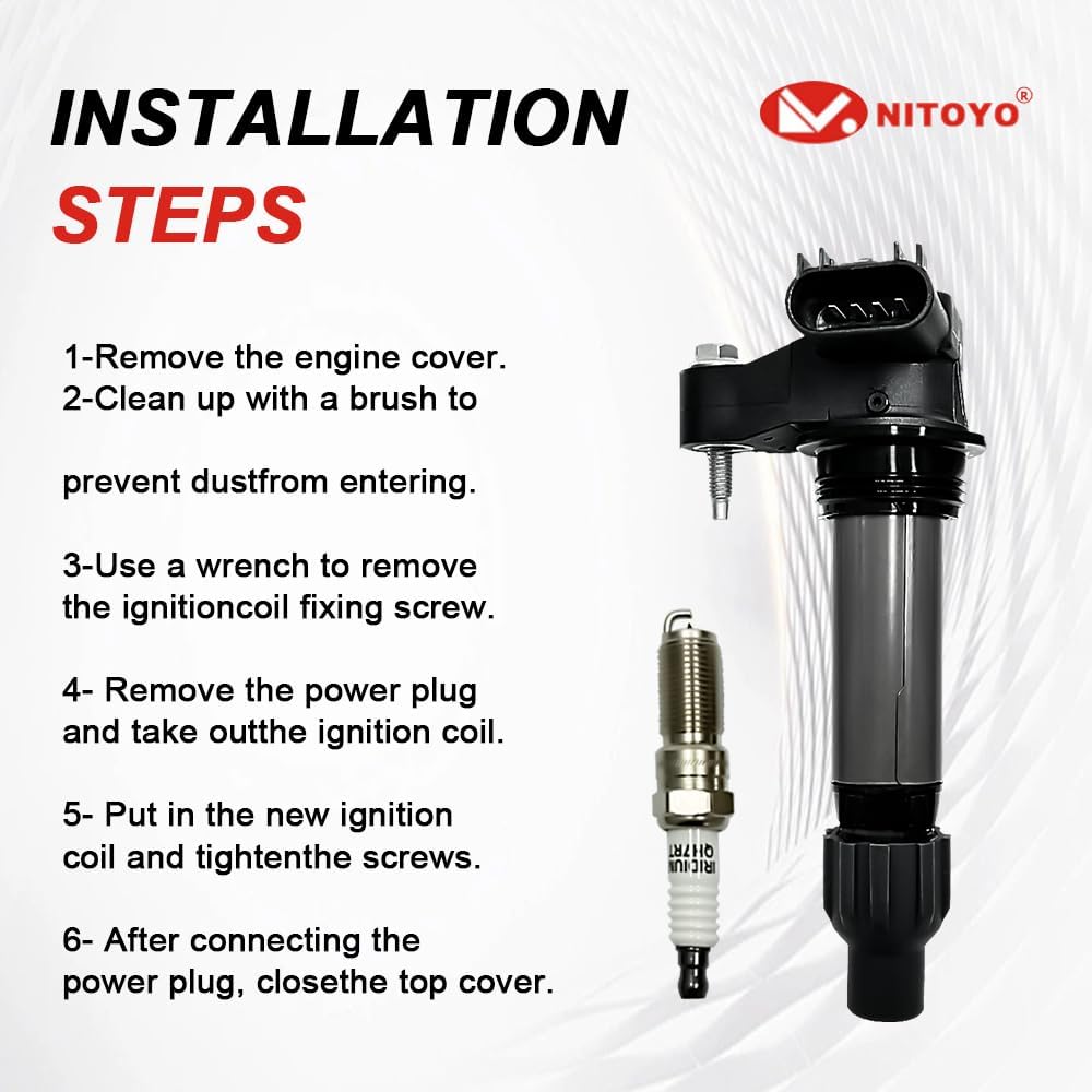 UF569 Ignition Coil Pack and 6509 Iridium Spark Plugs Compatible with Chevy Equinox Camaro Colorado Malibu, Buick Enclave LaCrosse, Cadillac ATS CTS SRX STS, GMC Acadia Terrain