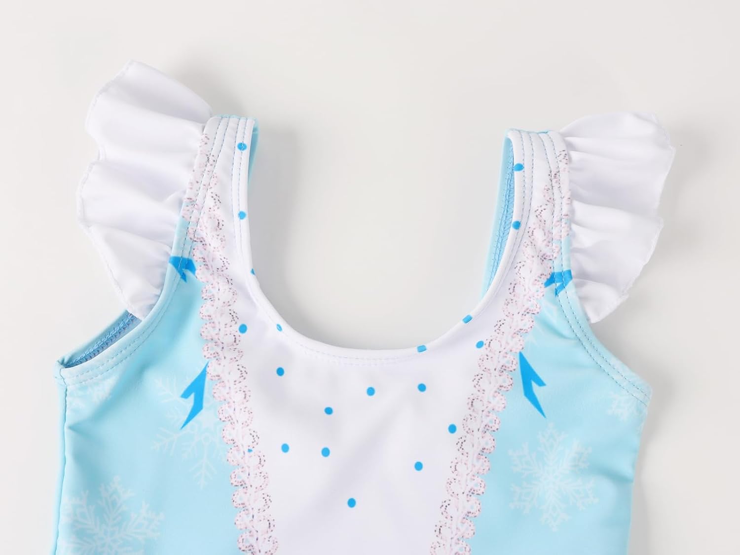 COTRIO One Piece Princess Swimsuit for Girls Short Sleeve Swim Dress Rash Guard Bathing Suit Skirted Swimwear 1-10 Years