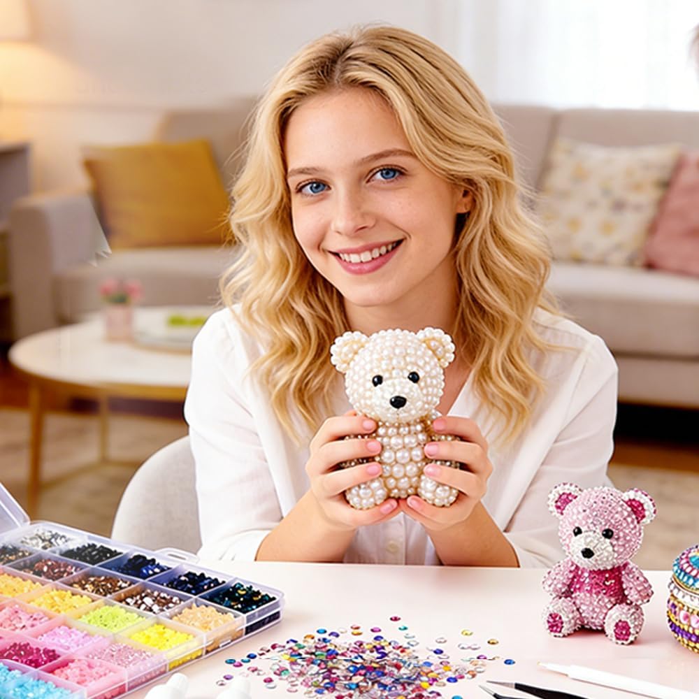 Colorful DIY Resin Rhinestone Kit for Bedazzling, Resin Jelly Rhinestones for Bedazzling, Multicolor 3mm Flatback Gems for Diamond Art 3Pcs B7000 Jewelry Glue for Bedazzled Nail Art (24000) - Image 6