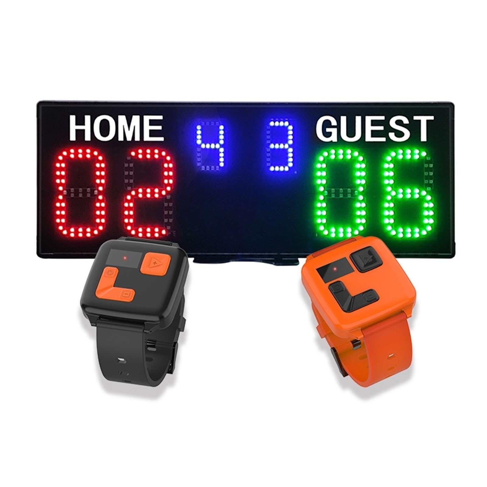 Batteria Ricaricabile Portatile Tabellone Segnapunti Elettronico Wireless con Controllo del Polso Digitale da Tennis A LED Facile Vedere Sia all'Interno Che all'Esterno