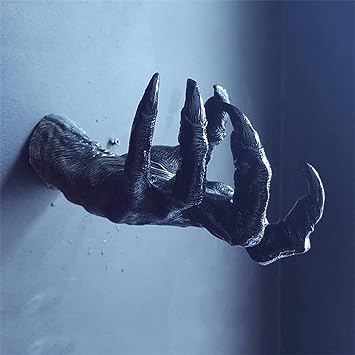 Witchs Hand,Wall Hanging Statues Home Decor, Aesthetic Art Sculpture, Resin Retro Wall Art Mounted Hang Decoration Creative Props Halloween Decorations for Living Room, Entrance Hall, Room or Outdoor