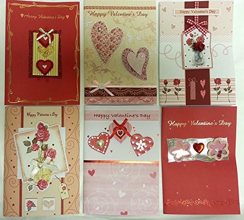 Handmade Valentine's Day Greeting Card Assorted Bulk 36 Pack