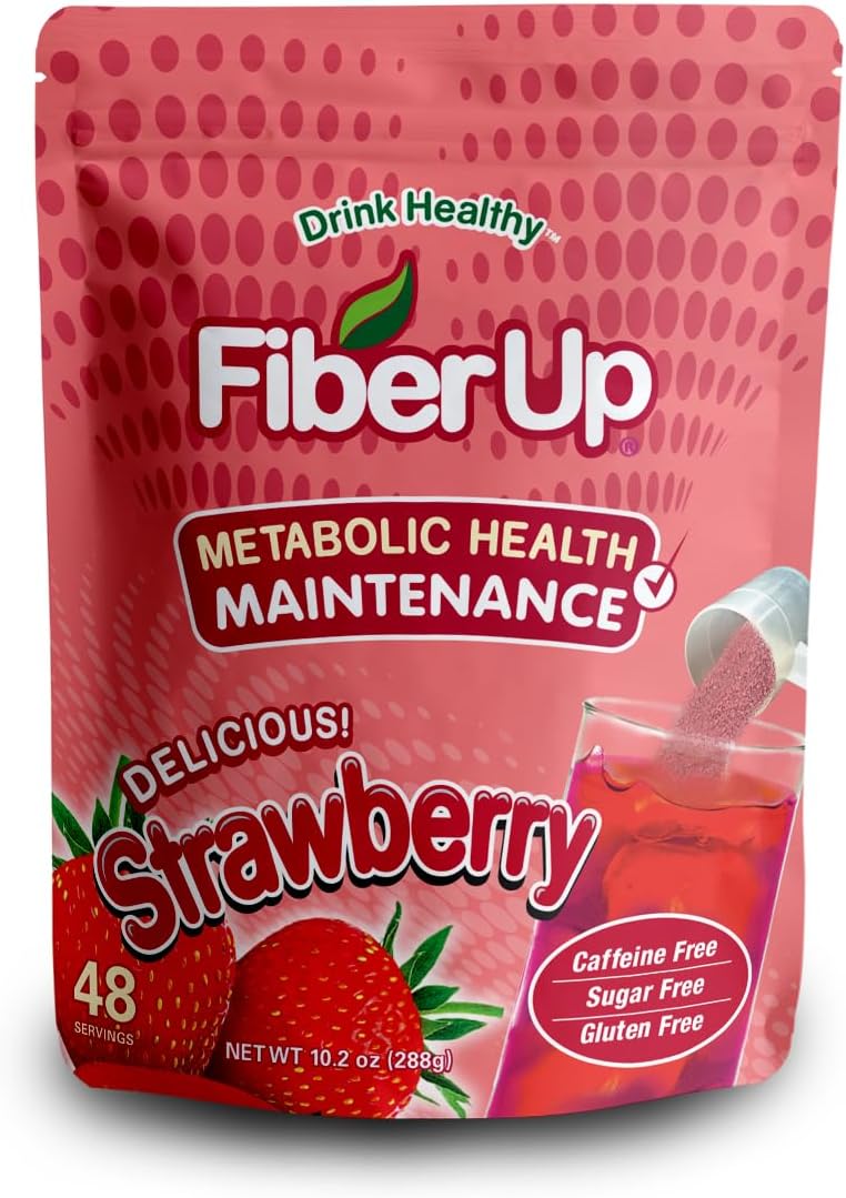 Fiber Up, Delicious Prebiotic Soluble Fiber Supplement, Strawberry.