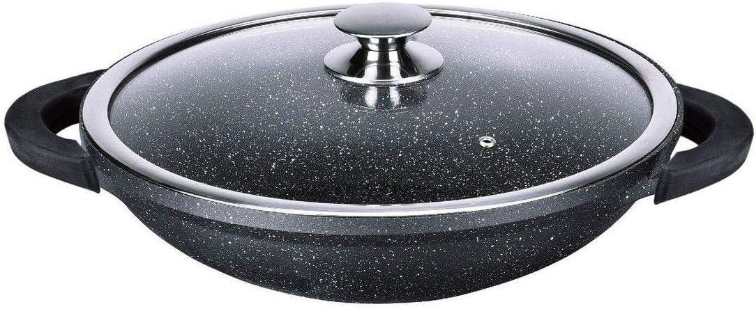 KAMBERGCast Aluminium Wok, gray, 36 x 36 x 9,5 cm