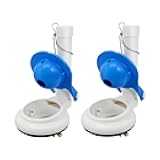 Lychee Light Toilet Flush Valve Assembly for One-Piece Toilets with Flapper and Chain 3-Inch Replacement Parts,2-packs, Repair Kit, Easy Install.
