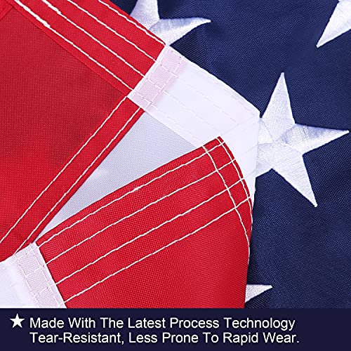 American Flag 3X5 Outdoor Heavy Duty - American Flag Nylon Us Flags 3X5 Outdoor,Embroidered Stars And Sewn Stripes American Flags Outside Hanging Weatherproof Standard American Flag #TOP1