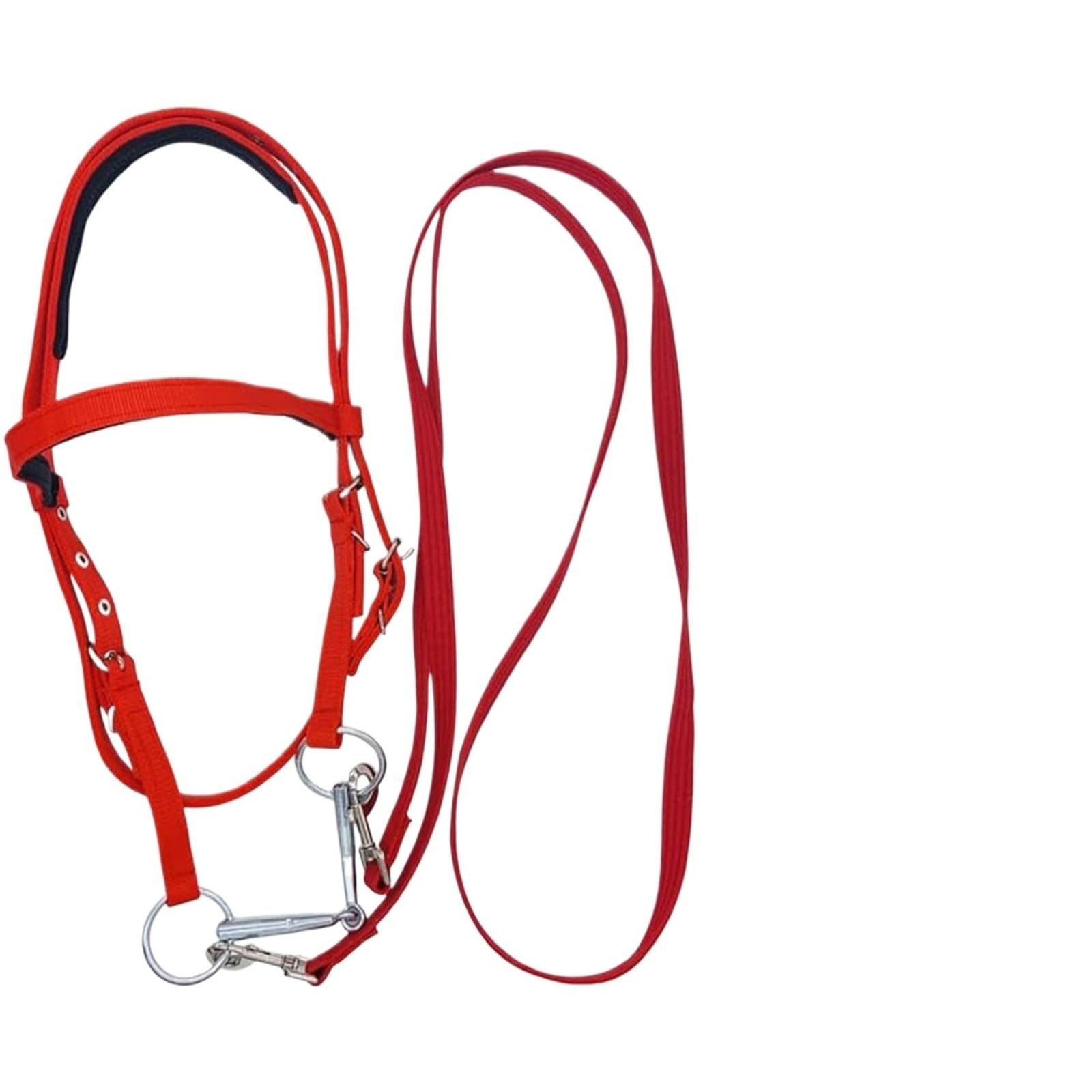Cavezza Per Cavallo Filetto regolabile Capezzina in nylon Redini equini foderati Forniture equestri for equitazione(S)