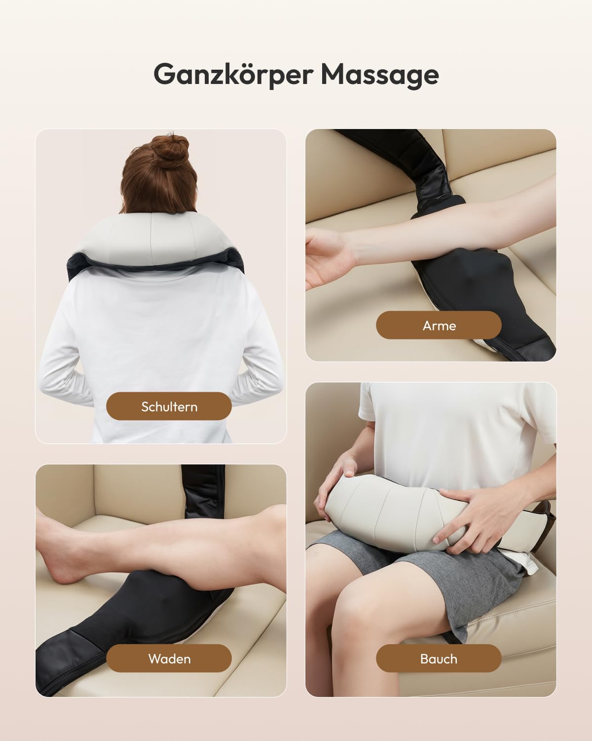 Nackenmassagegerät, Massagegerät Nacken, Rücken, Schulter, Beine