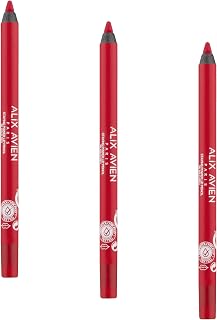 ALIX AVIEN Suya Dayanıklı Uzun Süre Kalıcı Yumuşak Dudak Kalemi - Staying Power Lip Pencil 56 Wild Red (3 paketi)