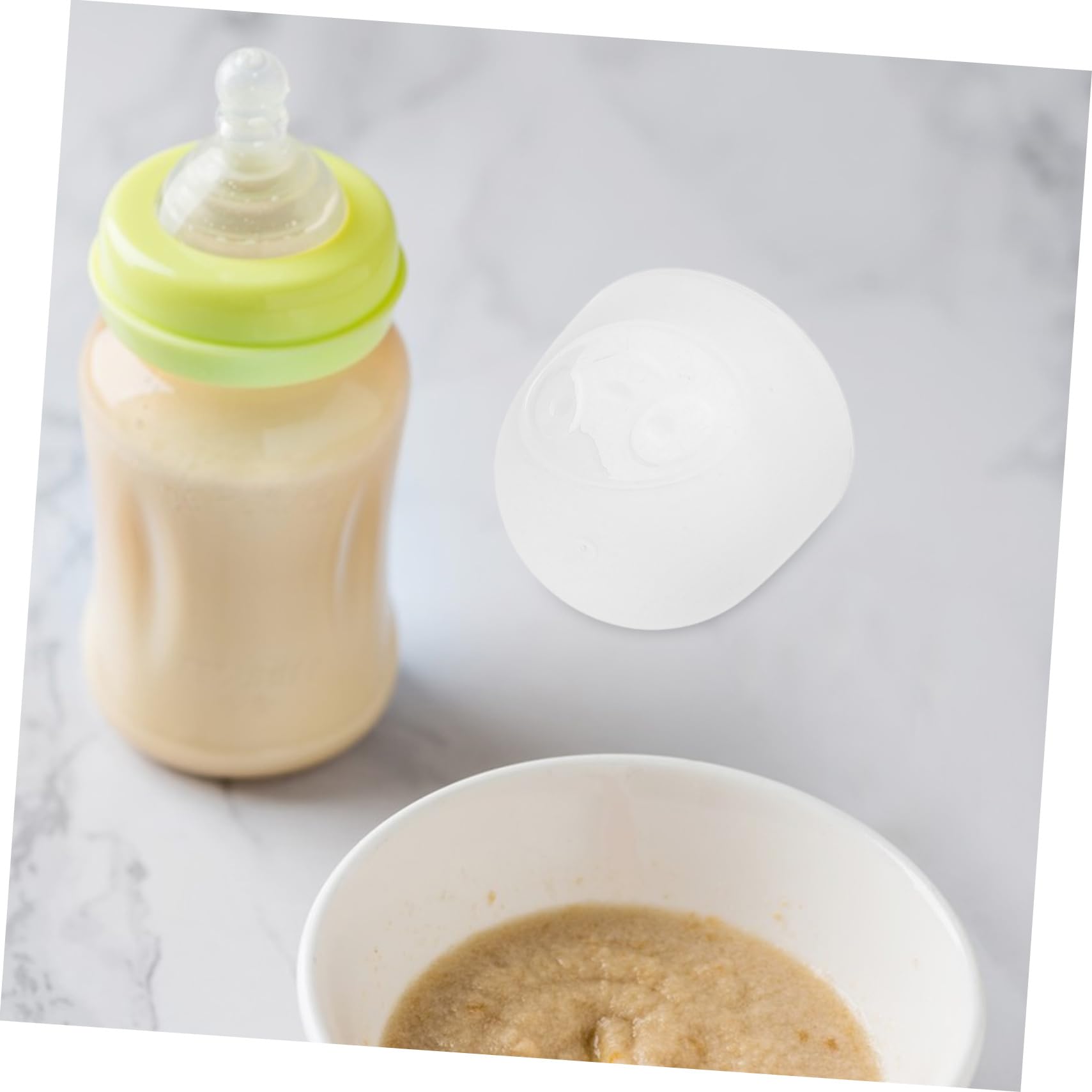 ifundom Tappi Per Bottiglie Per Latte a Di Perdite in Plastica Riutilizzabili Copri Bottiglie Trasparenti a Bocca Larga Protezione Igienica Per Uso Domestico e Viaggio Set Da 3 Pezzi
