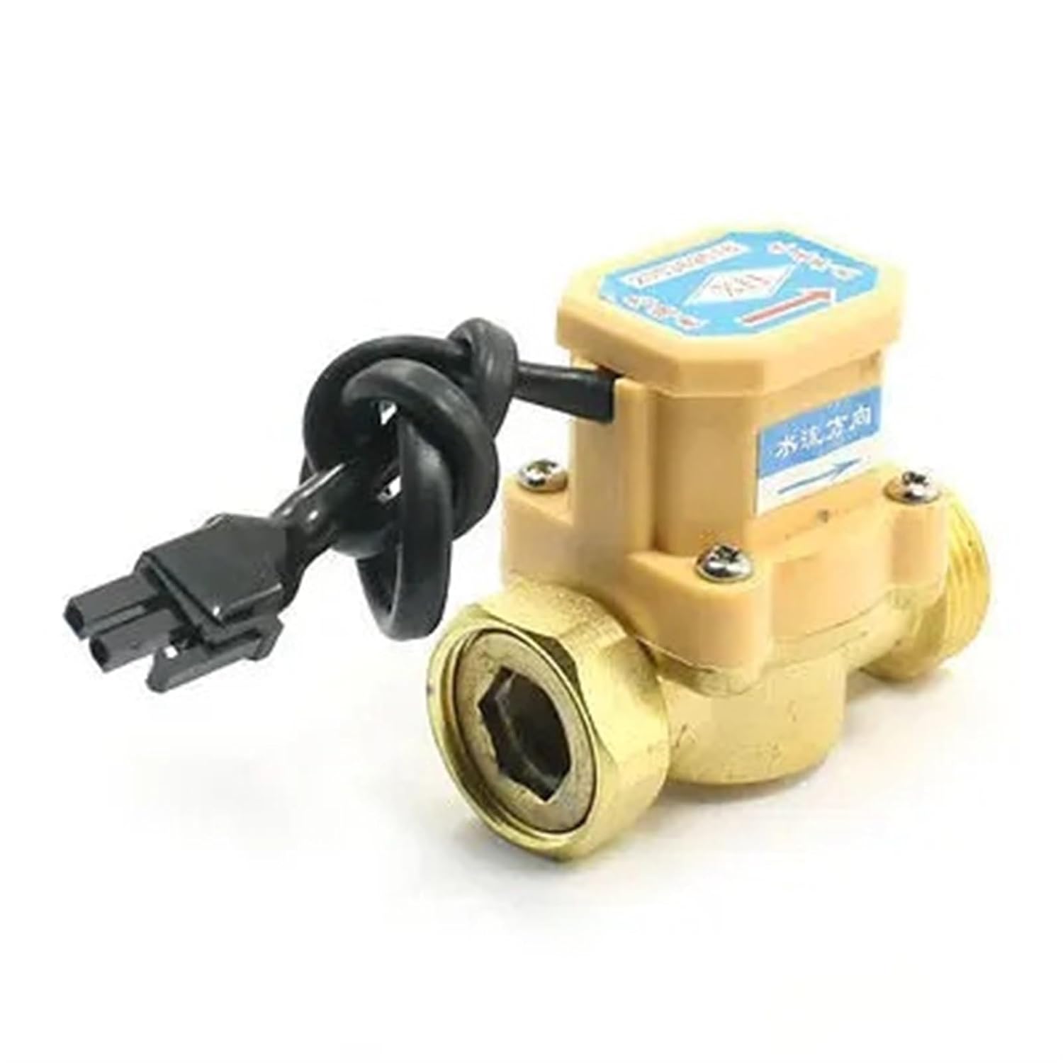 0.75-5L/Min 260W 3/4PT M/F Thread Water Control Flow Rate Sensor Switch 0.6Mpa 1Pcs