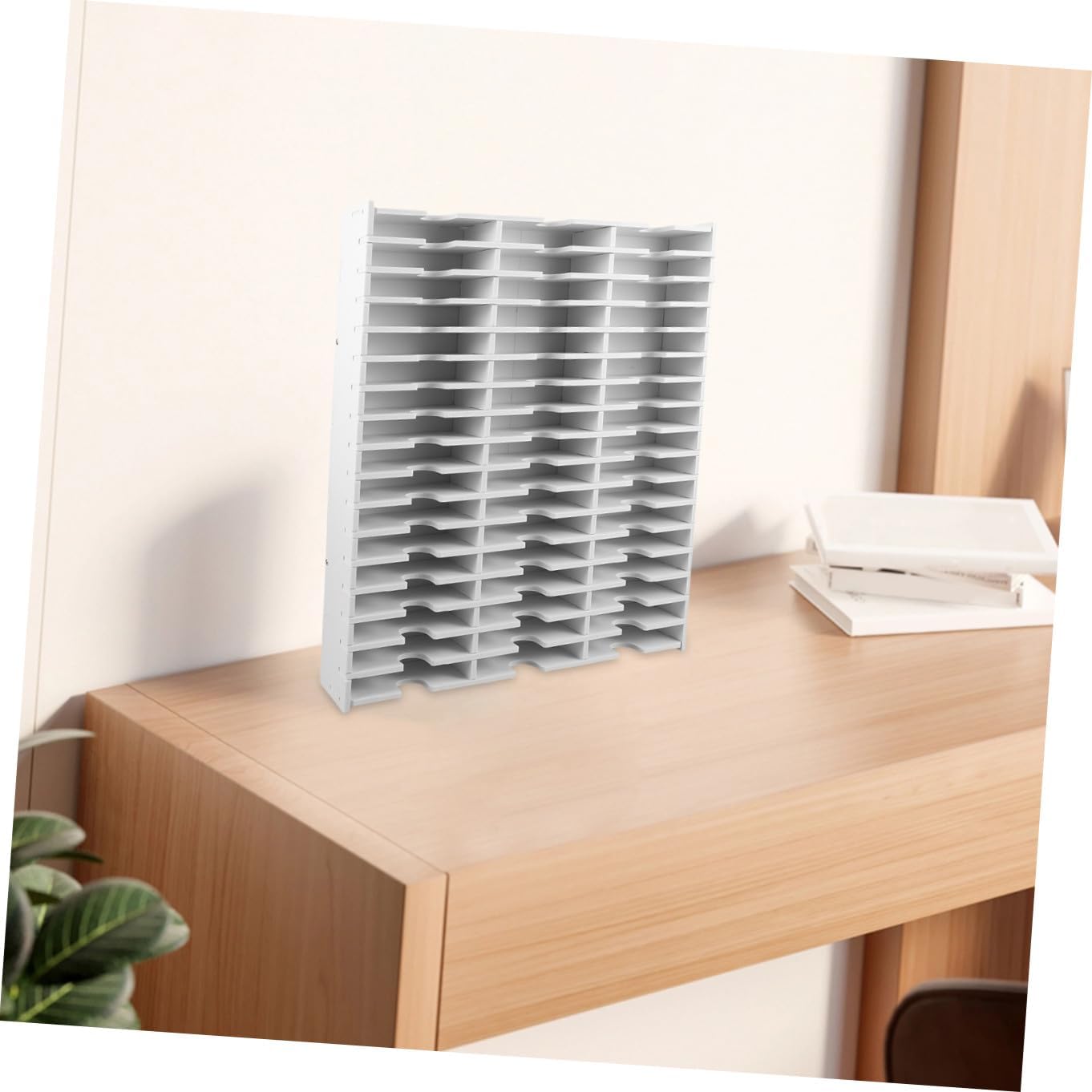 MAGICLULU 51grid Inkpad Storage Case Cardboard Organizer for Stamps Ink Pads and Items Easy Assembly Versatile Desktop Storage for Home and Office