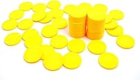 Vista 62 de Smartdealspro 64pcs 1.260 in/1.26 pulgadas plástico opaco aprendizaje contadores discos mini fichas de póquer fichas de juego con caja