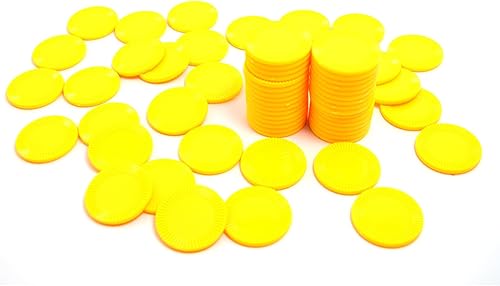 Miniatura 62 de Smartdealspro 64pcs 1.260 in/1.26 pulgadas plástico opaco aprendizaje contadores discos mini fichas de póquer fichas de juego con caja