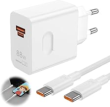 BOULESENM 88W Charger, 88W USB C Fast Charger with 2m USB C Cable Charger Fast Charging for Honor Magic7 Lite 7Pro 6 6Lite 6Pro 70 Lite X6B X8B Pad X8a