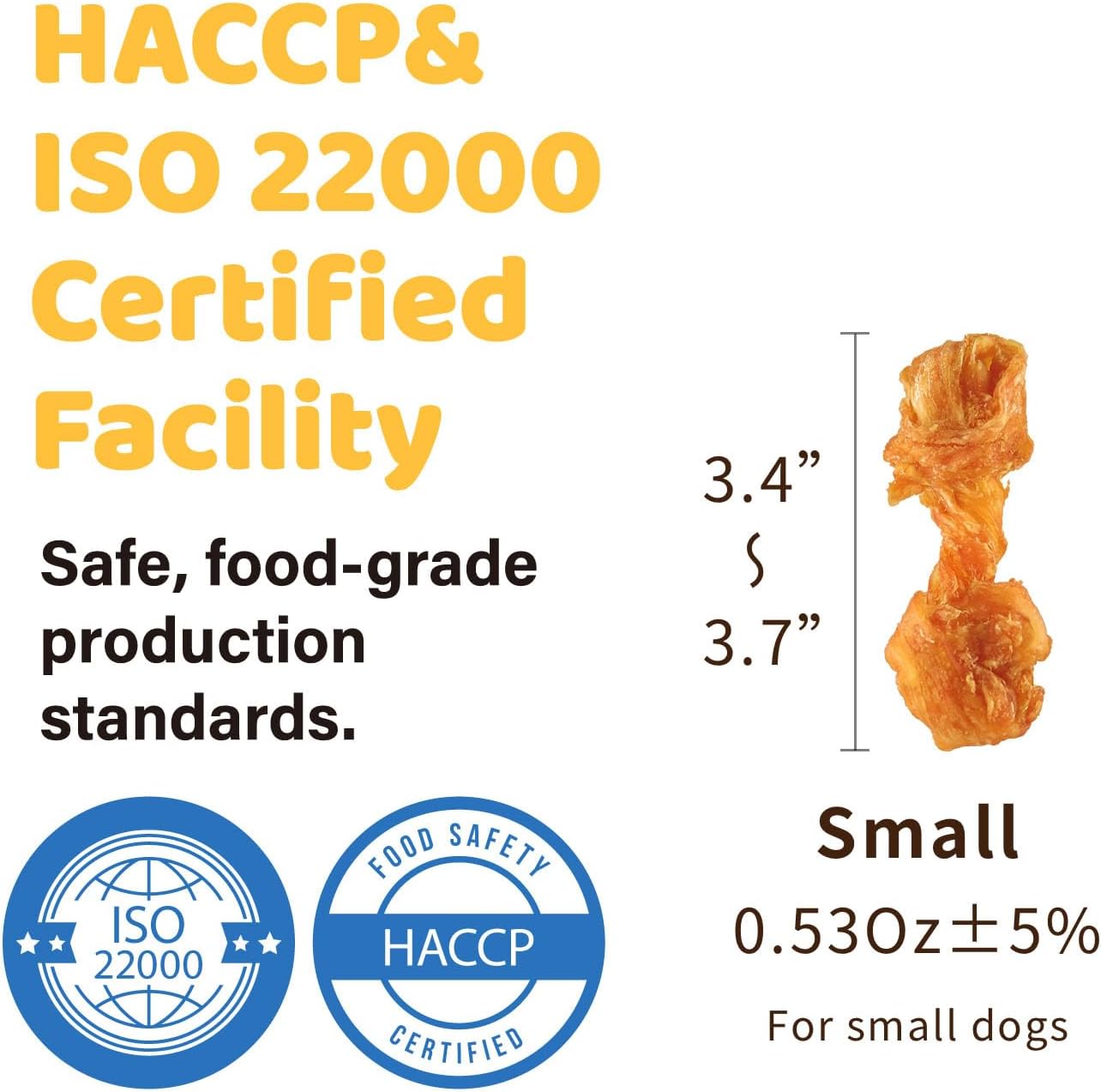iPaw 10 Pcs Value Pack Turkey Tendon for Dogs, Single Protein, Hypoallergenic, All Natural Human Grade Puppy Chew, Rawhide Alternative, Bone Shape (Small)
