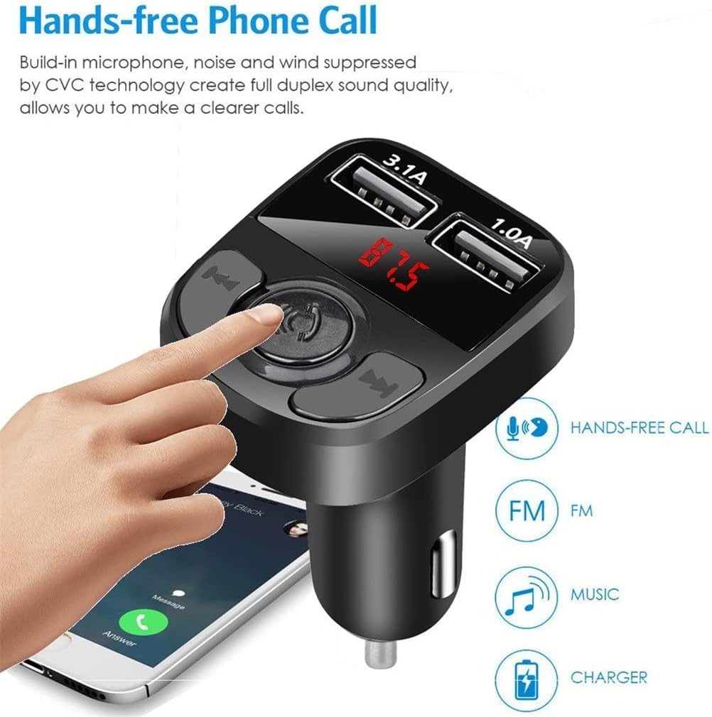 FM Car Mp3 Player Modulator Handsfree Dual USB Charger image 3