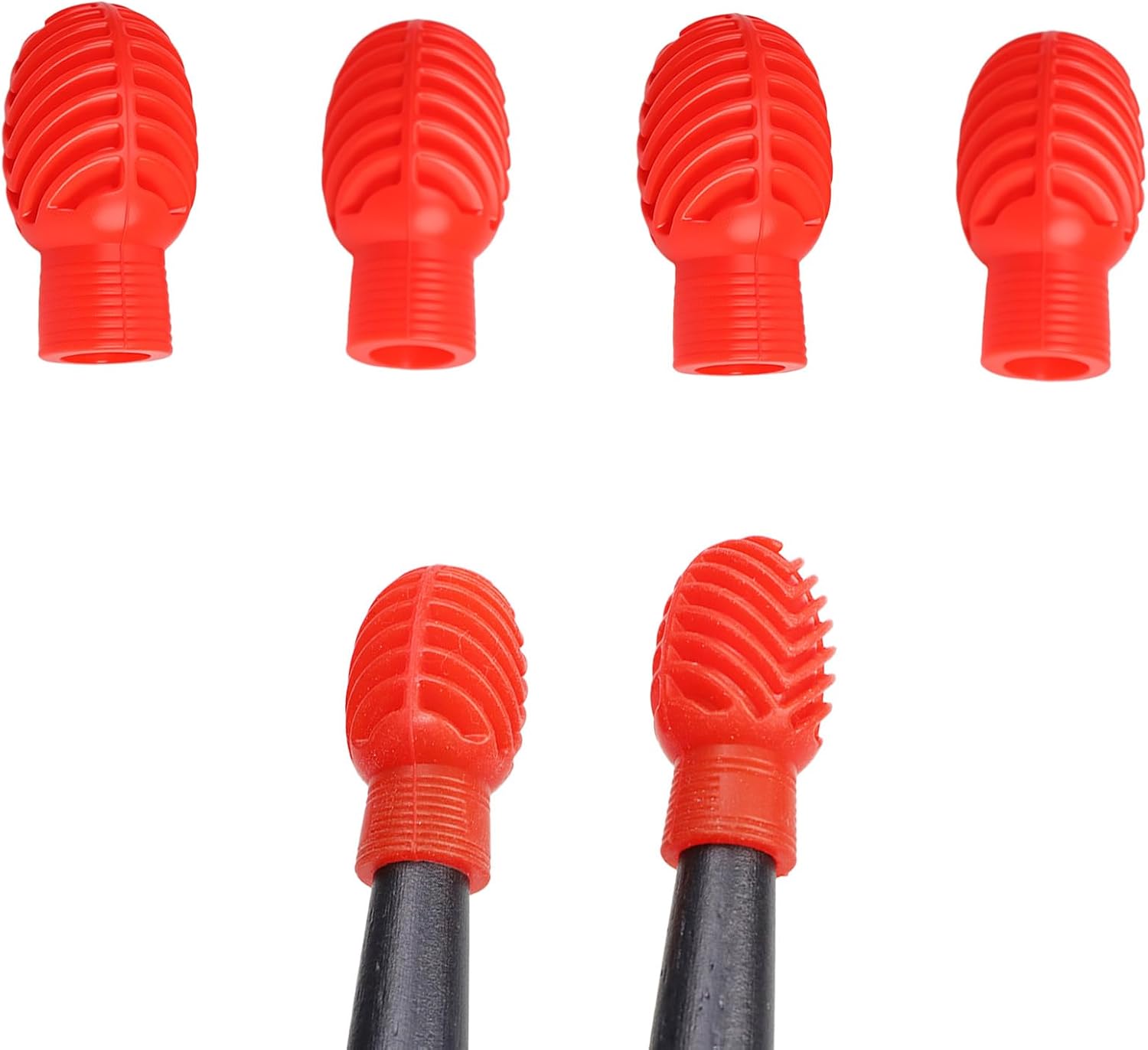 Amortiguadores de Silicona para Baquetas (4 Rojo)