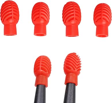 Drumstick Dampeners for Silent Practice, Silicone Drumstick Tips Mutes to Replace Practice Pads, Protect Drumsticks & Reduce Noise, Portable Drum Stick Mufflers Accessories for Drummers 4 Red