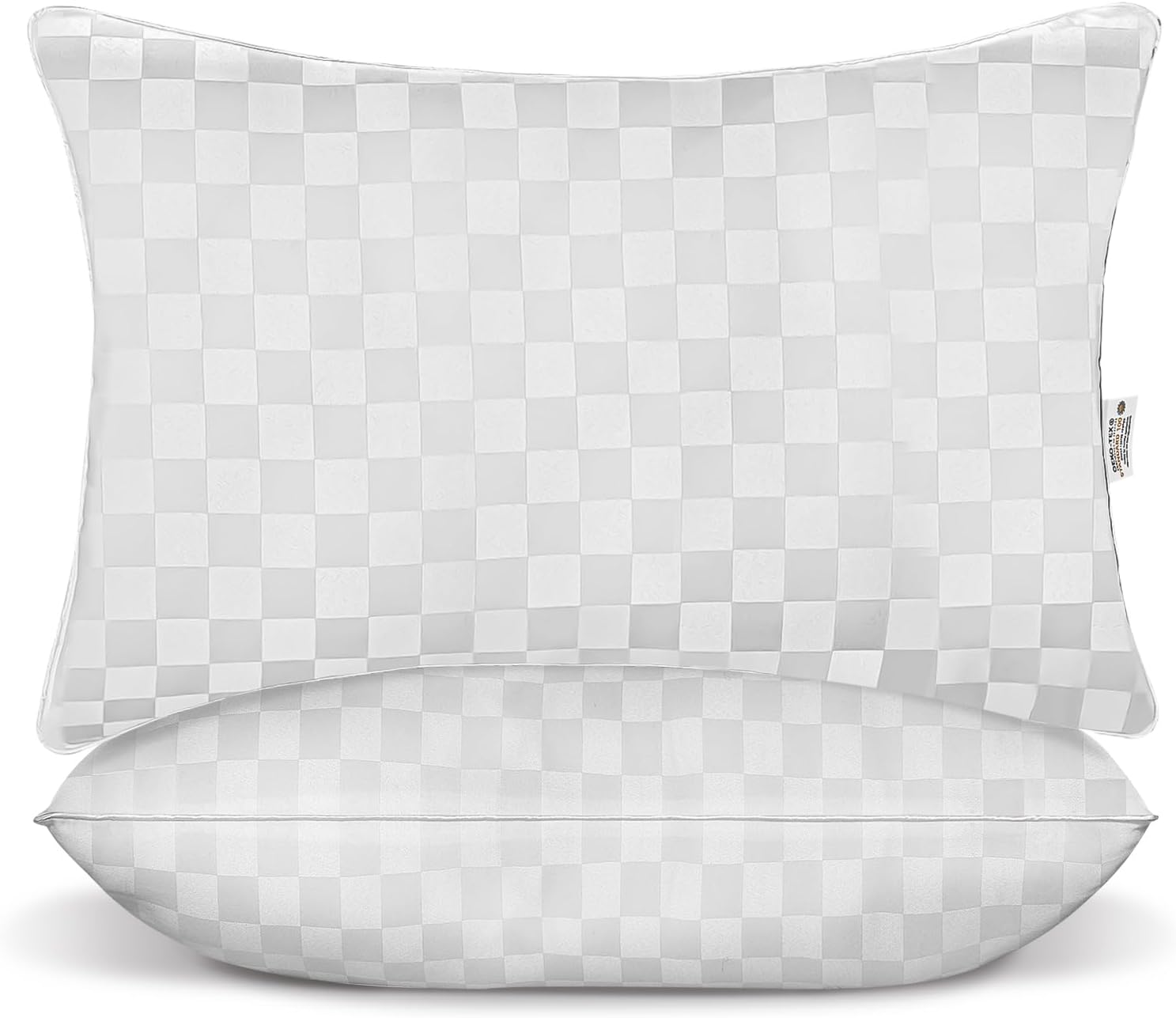 Standard Pillows Set of 2, Soft and Skin Friendly Down Alternative Pillow for Sleeping, Cooling Breathable Pillow for Back, Stomach or Side Sleepers, 20 * 26 Inches White Standard (20“x26“ Pack of 2)