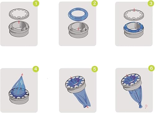 Miniatura 4 de Bolsas de repuesto para cubos de pañales compatibles con pañales Genie Pails, recambios de cubos de pañales (paquete de 9) (CL01ZHY)