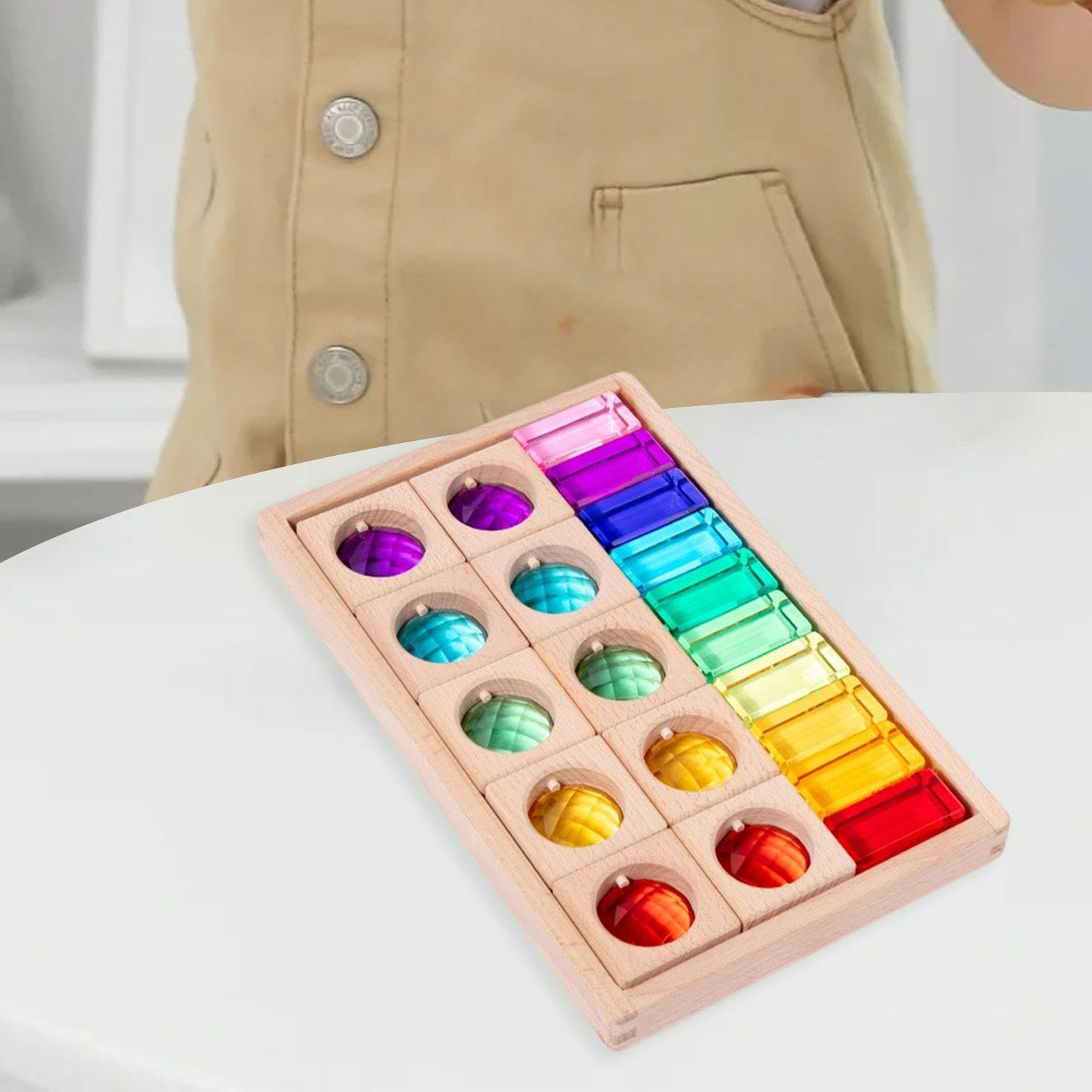Gioco di Impilamento Dei Cubi, Gioco di Apprendimento Dei Colori, Apprendimento Precoce, Regali di Natale, Allenamento Sensoriale, Blocchi