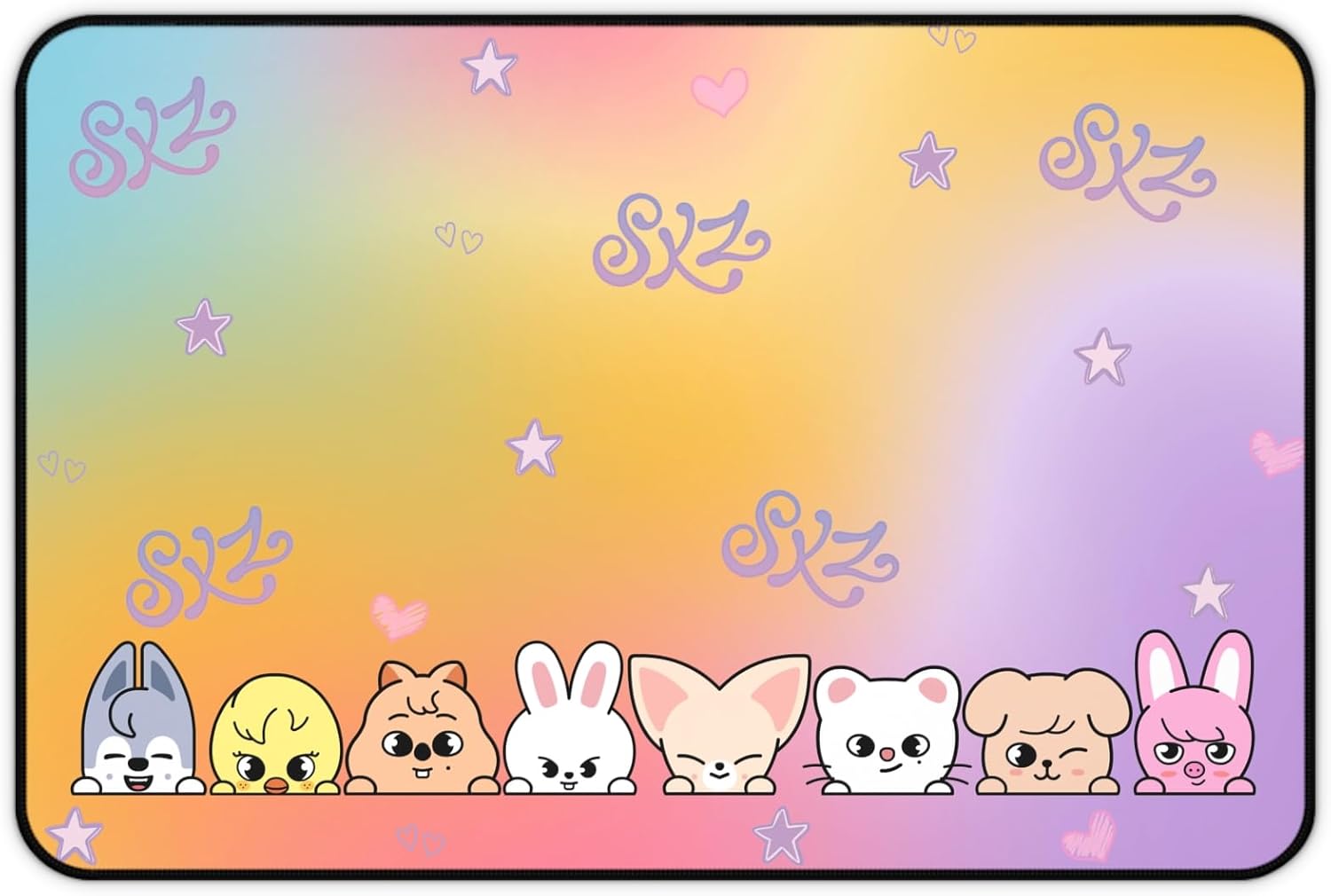 K-Pop Character-Inspired Watercolor Desk Mat, Skz, 5th Fan Meeting