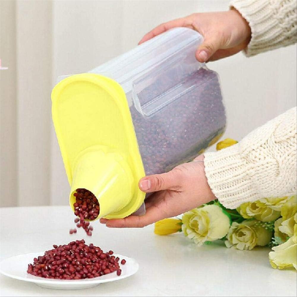 Plastic Kitchen Food Cereal Grain Bean Rice Storage Container Rectangle Box Freshness Preservation