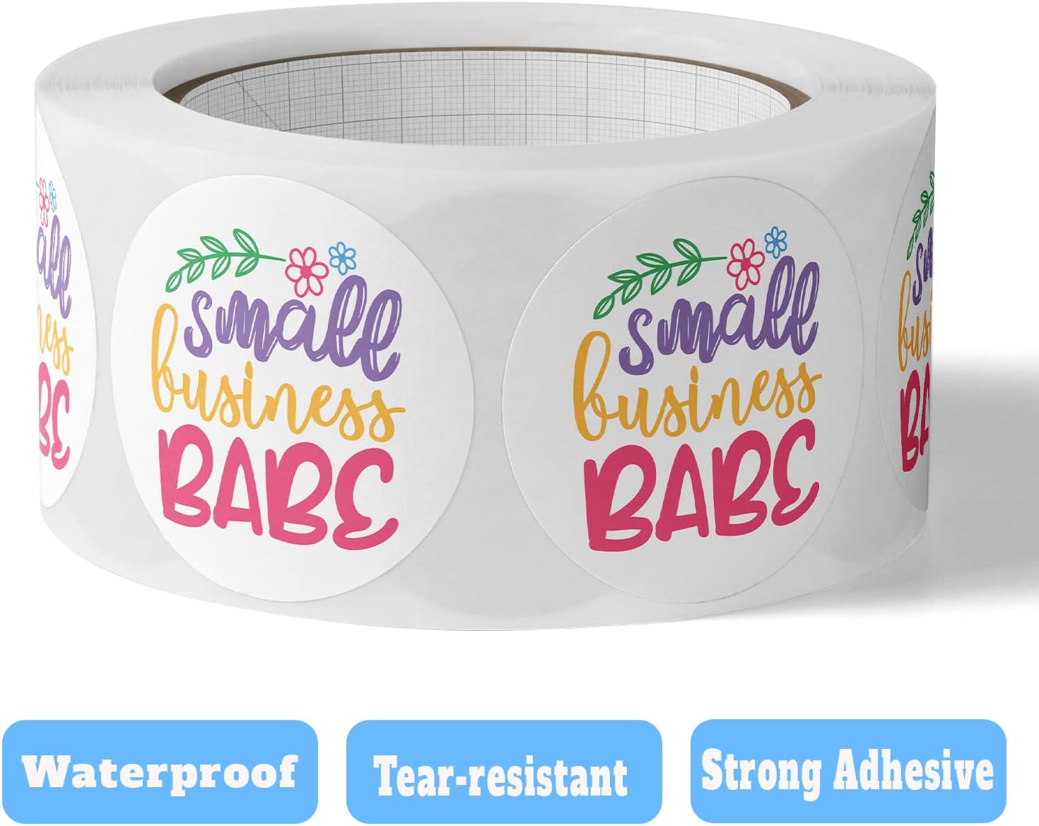 150 Custom Circle Roll Labels, Custom Sticker, Custom Text, Image, Logo Sticker for Business, Party, Wedding and Baby Shower Gloss/Matte Finish (3 inch Circle)