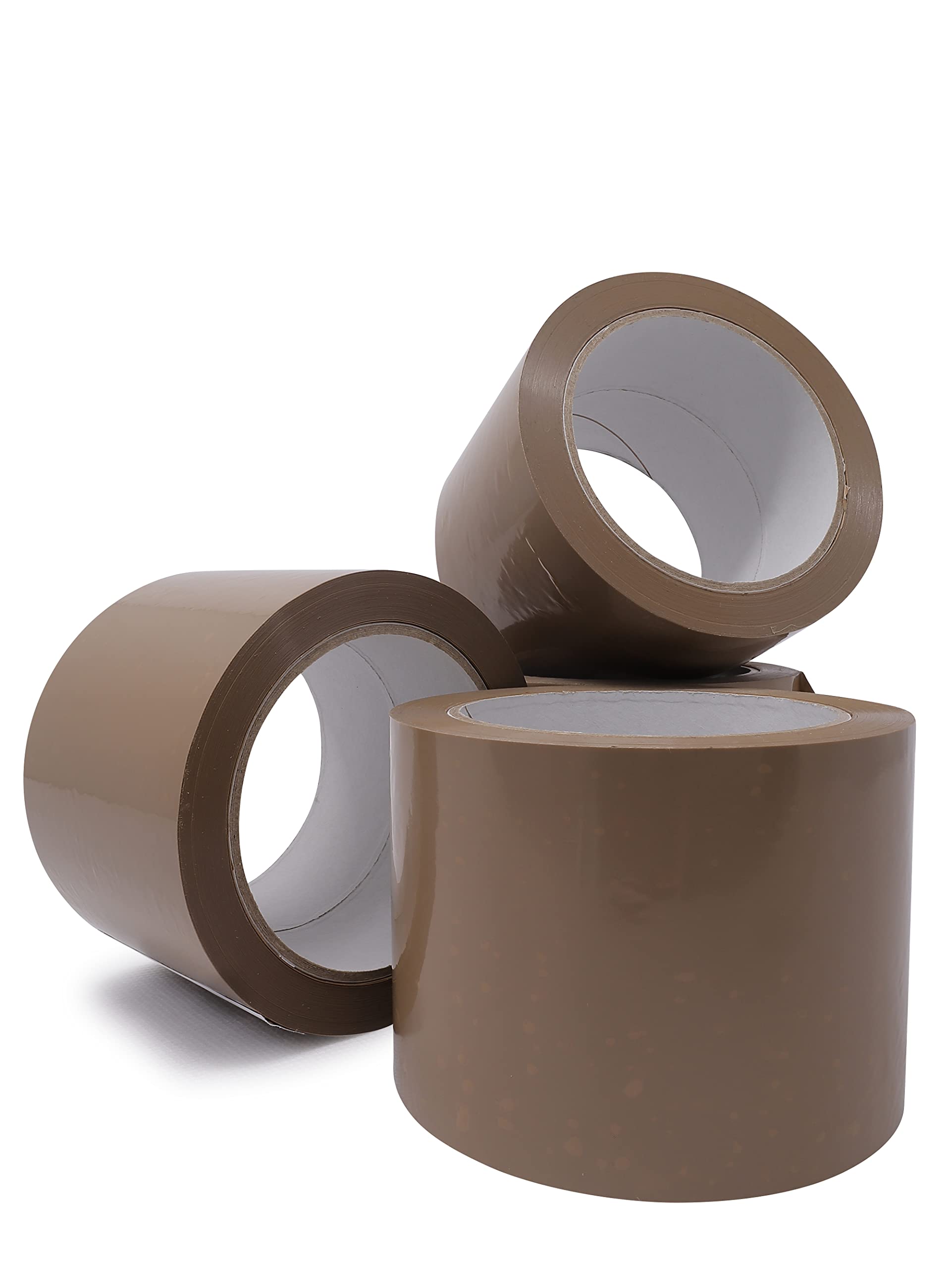 gws Cinta adhesiva para paquetes + 24 rollos de cinta de embalaje de PVC gws, cinta adhesiva fuerte para paquetes con pegamento de caucho natural, marrón, 66 m x 75 mm