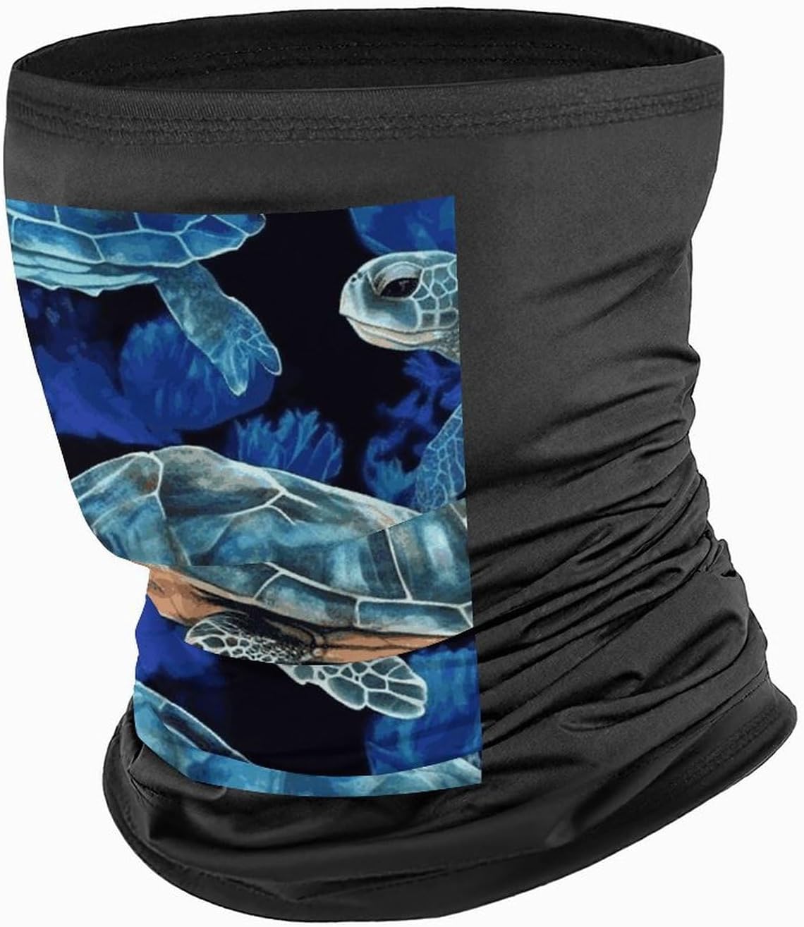 Blue Sea Turtle in Ocean Neck Gaiter Face Mask UV Protection for Men Women, Breathable Quick Dry Face Cover Bandana Outdoor Sports Balaclava Wind-Proof for Hiking Skiing Motorcycle Cycling