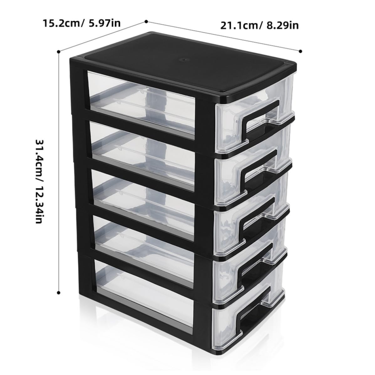 2 Piezas Organizador de Escritorio Cajones, Caja PP de 5 Capas