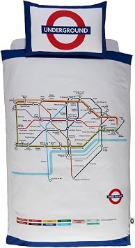 Rapport Home London Underground Duvet Cover Set - Single, 200x135cm