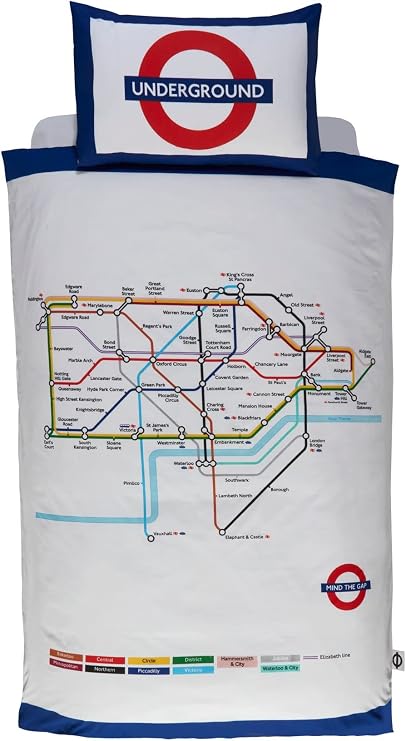 Rapport Home London Underground Duvet Cover Set - Single, 200x135cm