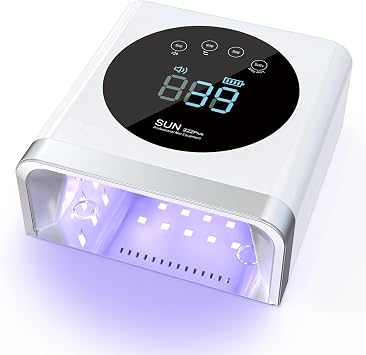 NAILGIRLS Lampe LED UV rechargeable, sèche-ongles sans fil de 150 W pour gel et vernis régulier, séchage LED de vernis à ongles avec 4 réglages de minuterie, capteur automatique